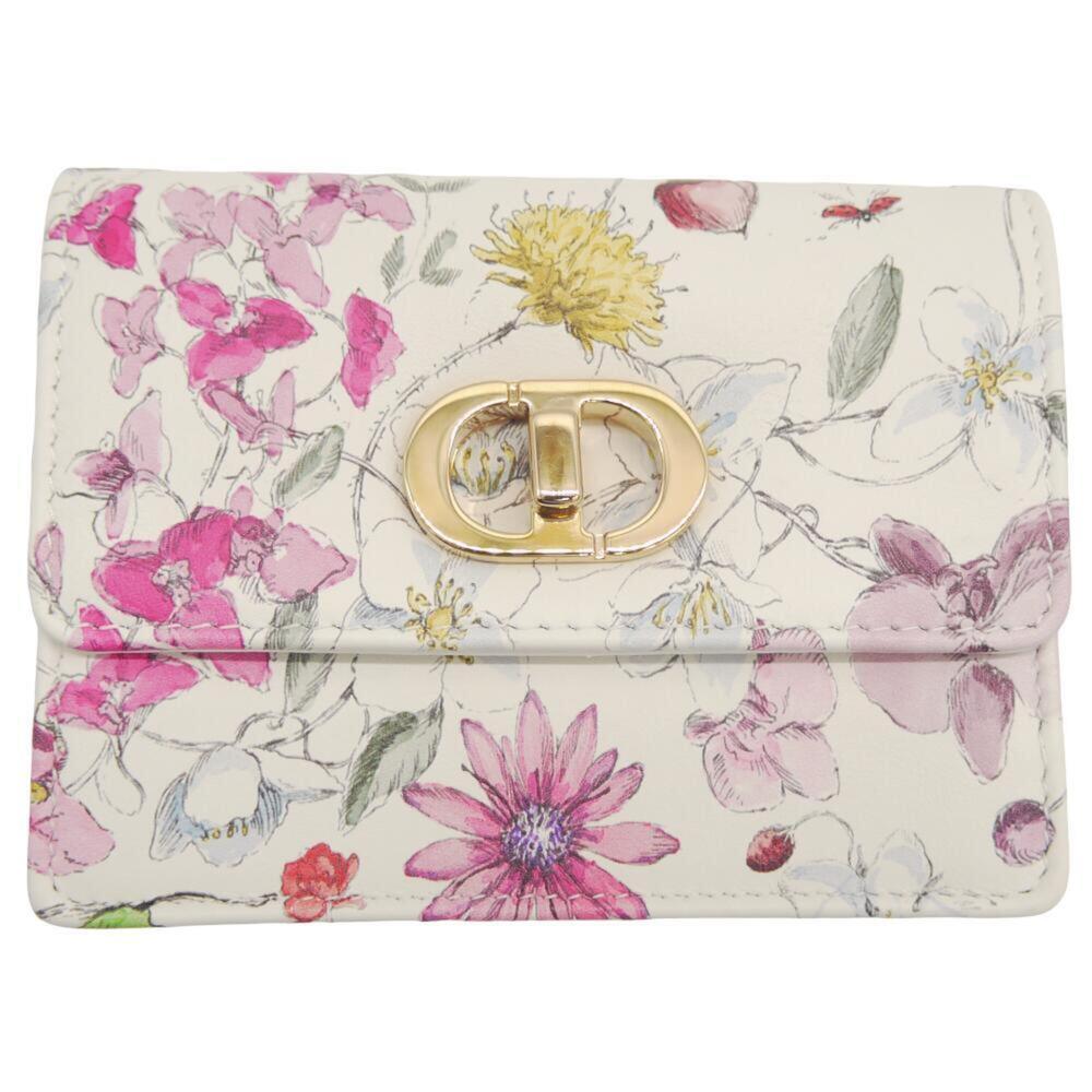 Christian Dior Caro Pouch S5170JFMN-933U Chain Shoulder Calf Leather Floral P...